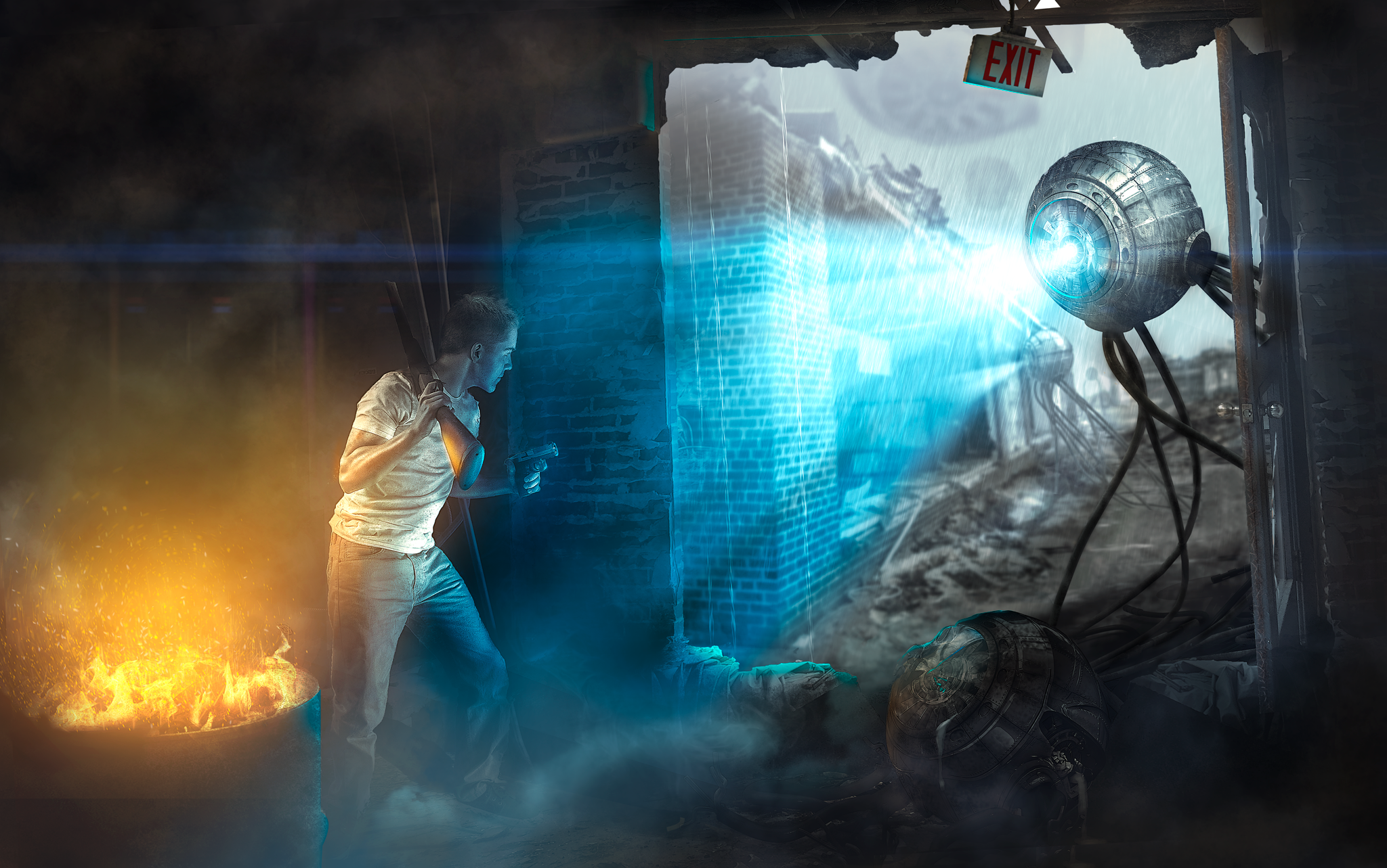 Exit Plan — 3D and photo compositing