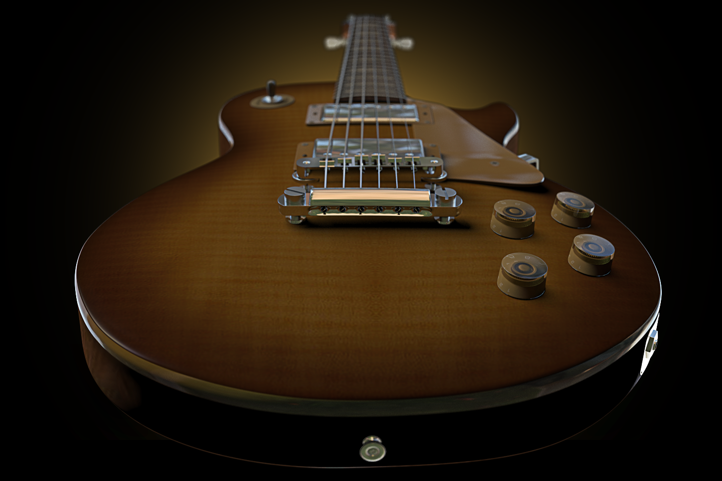 Gibson Les Paul — 3D modeling and compositing